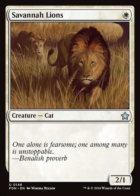Savannah Lions - Foil (Foundations)(FDN-U-0046)