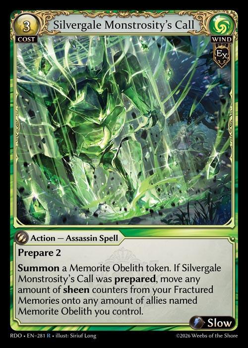Silvergale Monstrosity's Call 281 (Radiant Origins) 