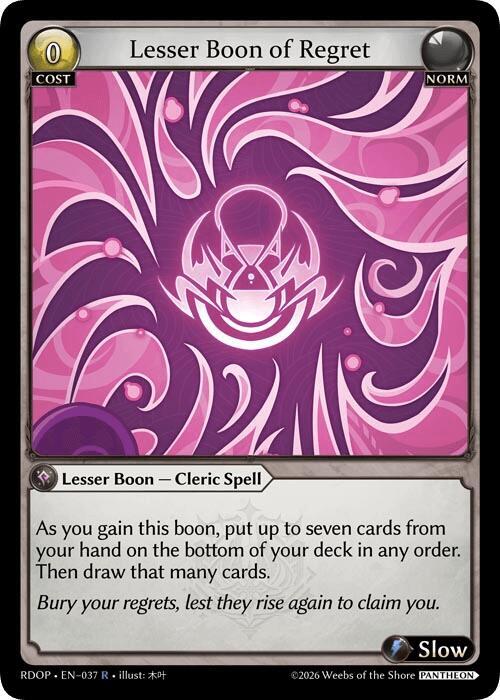 Lesser Boon of Regret 037 (Radiant Origins: Pantheon) 