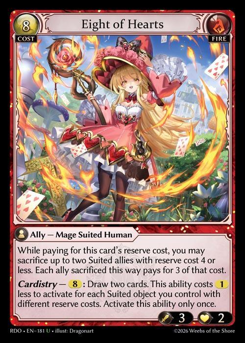 Eight of Hearts 181 (Radiant Origins) 