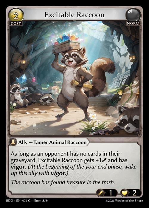 Excitable Raccoon 072 (Radiant Origins) 