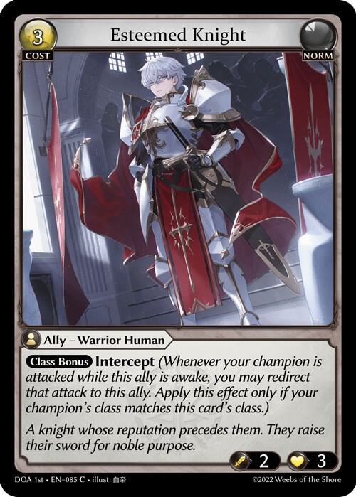 Esteemed Knight 085 (Dawn of Ashes 1st Edition) 
