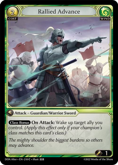 Rallied Advance 218 (Dawn of Ashes Alter Edition) 