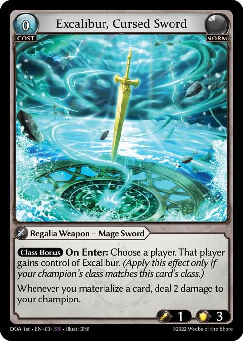 Excalibur Cursed Sword 034 (Dawn of Ashes 1st Edition) 