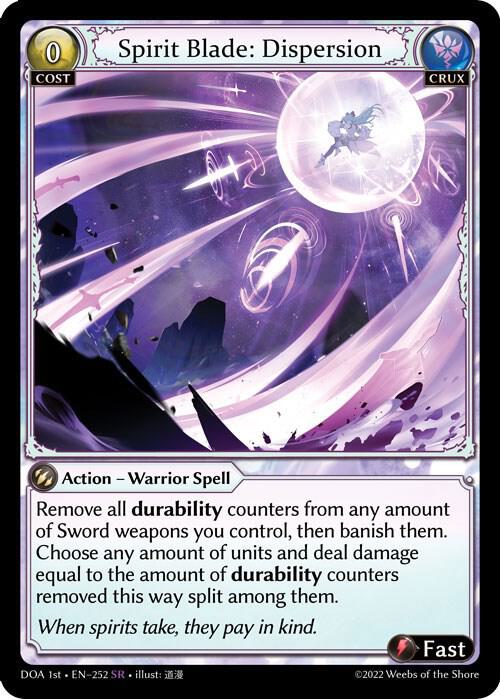 Spirit Blade: Dispersion 252 (Dawn of Ashes 1st Edition) 