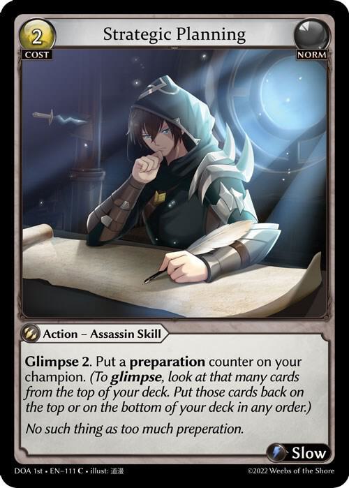 Strategic Planning 111 (Dawn of Ashes 1st Edition) 