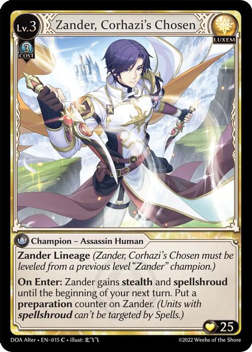 Zander, Corhazi's Chosen 015 (Dawn of Ashes Alter Edition) 