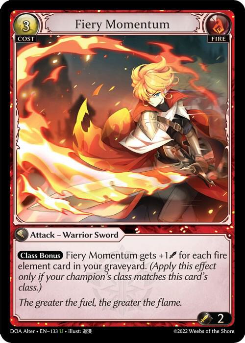 Fiery Momentum 133 (Dawn of Ashes Alter Edition) 