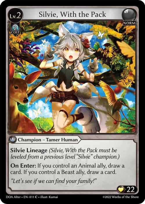 Silvie, With the Pack 011 (Dawn of Ashes Alter Edition) 