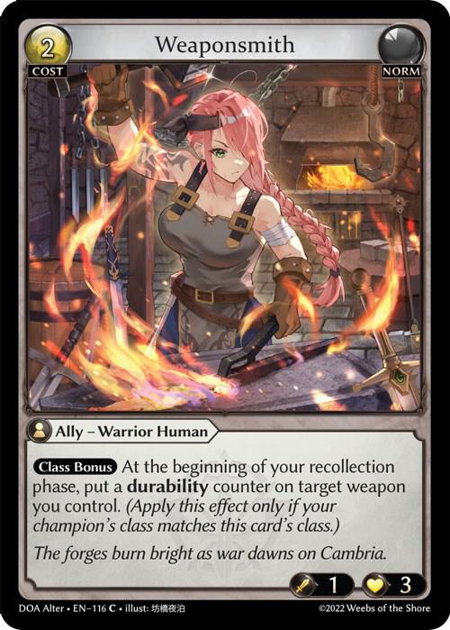 Weaponsmith 116 (Dawn of Ashes Alter Edition) 