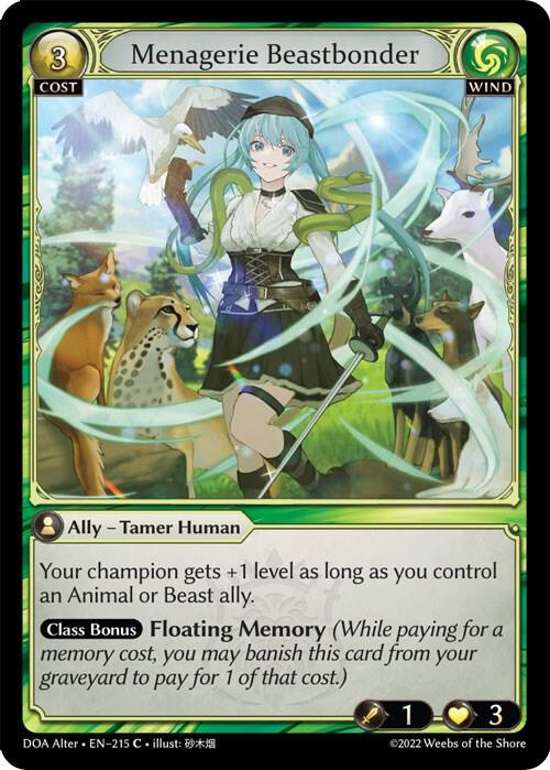 Menagerie Beastbonder 215 (Dawn of Ashes Alter Edition) 