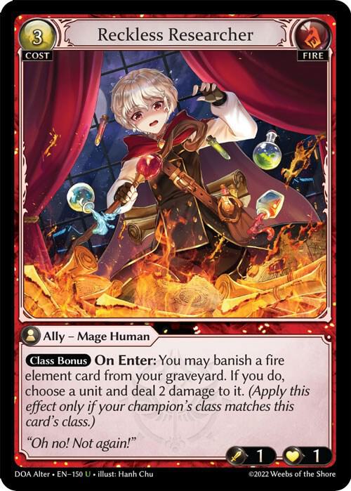 Reckless Researcher 150 (Dawn of Ashes Alter Edition) 