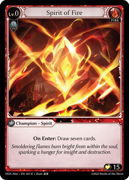 Spirit of Fire 001 (Dawn of Ashes Alter Edition) 