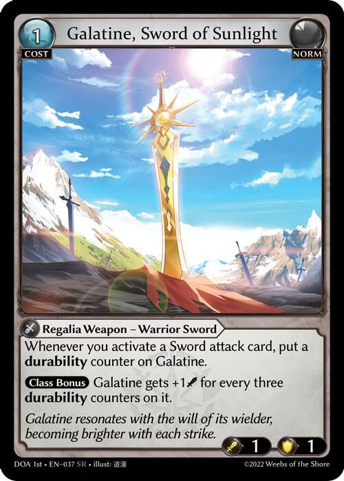 Galatine Sword of Sunlight 037 (Dawn of Ashes 1st Edition) 