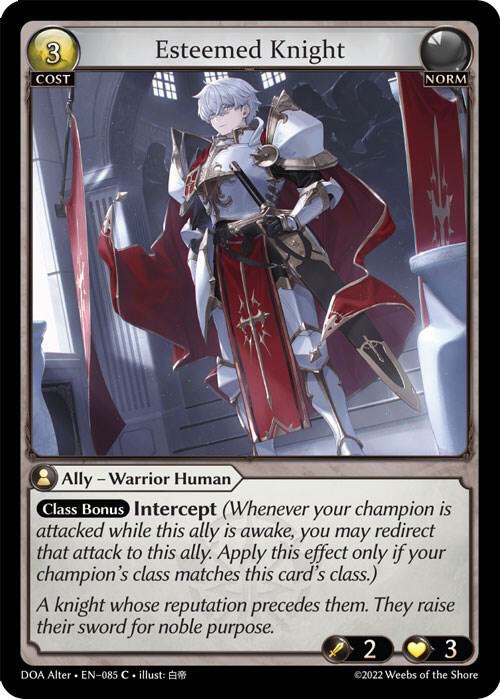 Esteemed Knight 085 (Dawn of Ashes Alter Edition) 