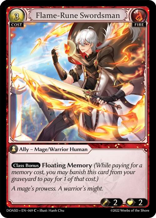 Flame Rune Swordsman 069 (Dawn of Ashes Starter Decks) 