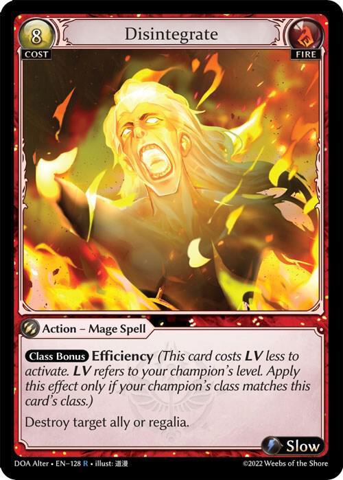 Disintegrate 128 (Dawn of Ashes Alter Edition) 
