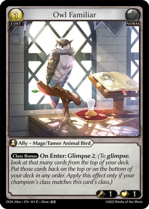 Owl Familiar 101 (Dawn of Ashes Alter Edition) 