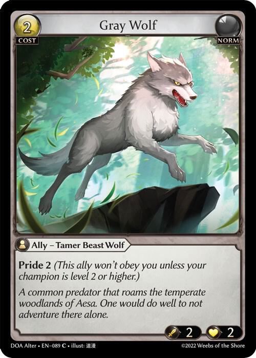 Gray Wolf 089 (Dawn of Ashes Alter Edition) 