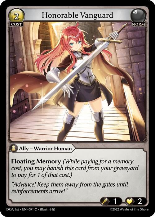 Honorable Vanguard 091 (Dawn of Ashes 1st Edition) 