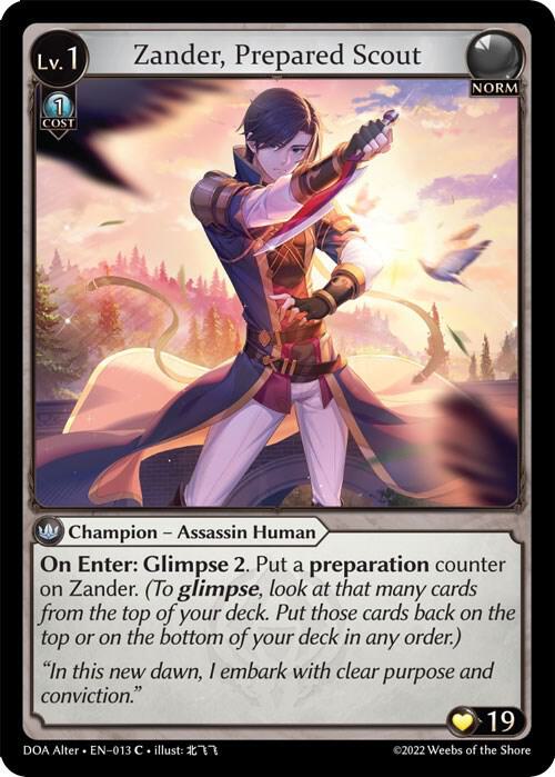 Zander, Prepared Scout 013 (Dawn of Ashes Alter Edition) 
