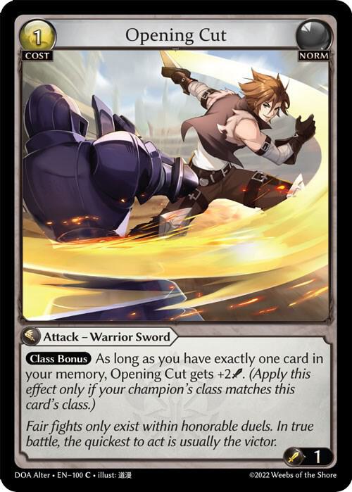 Opening Cut 100 (Dawn of Ashes Alter Edition) 
