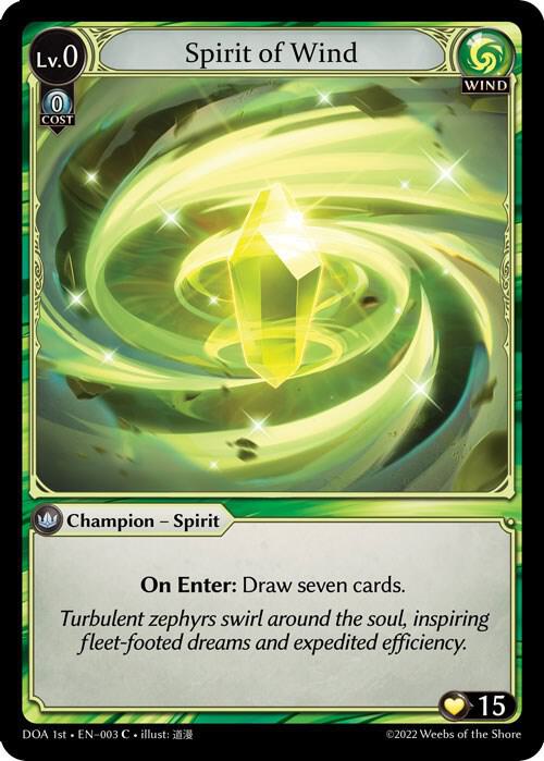 Spirit of Wind 003 (Dawn of Ashes 1st Edition) 