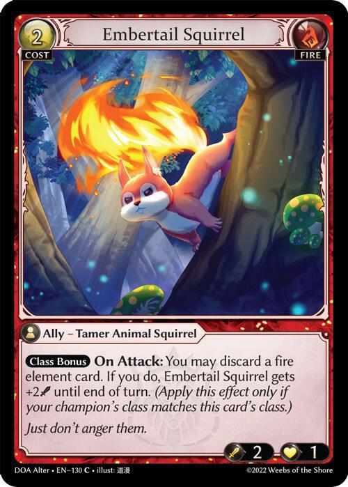 Embertail Squirrel 130 (Dawn of Ashes Alter Edition) 