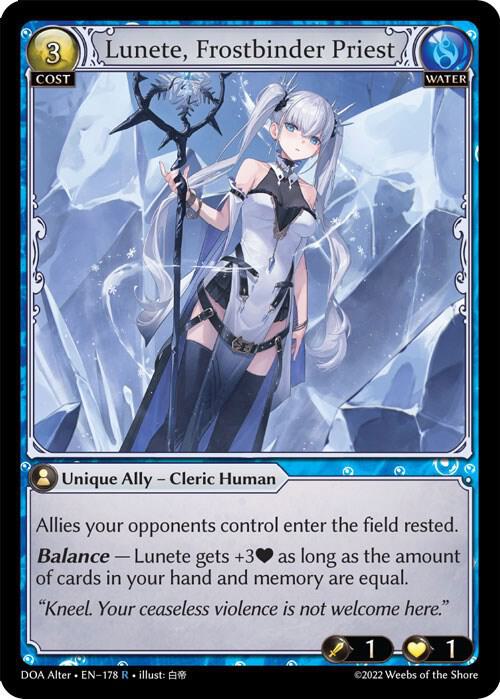 Lunete Frostbinder Priest 178 (Dawn of Ashes Alter Edition) 