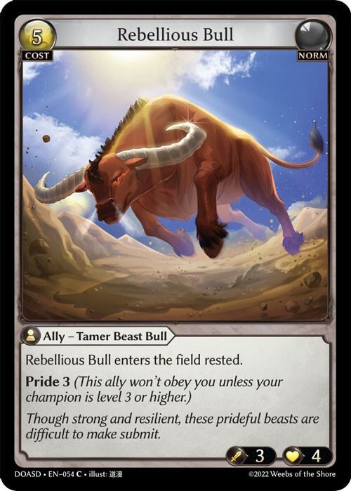 Rebellious Bull 054 (Dawn of Ashes Starter Decks) 