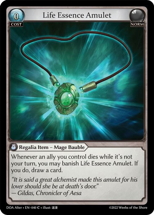 Life Essence Amulet 040 (Dawn of Ashes Alter Edition) 