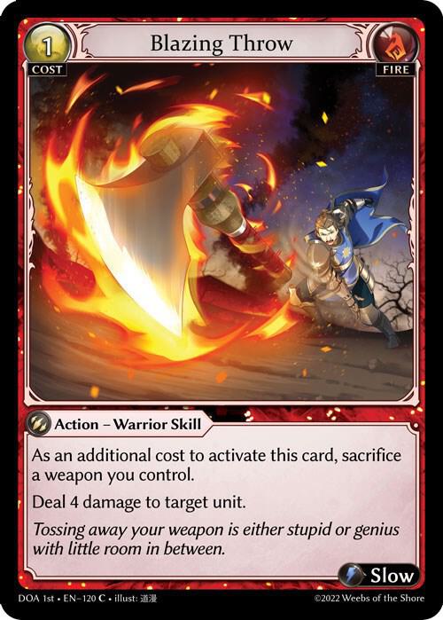 Blazing Throw 120 (Dawn of Ashes 1st Edition) 
