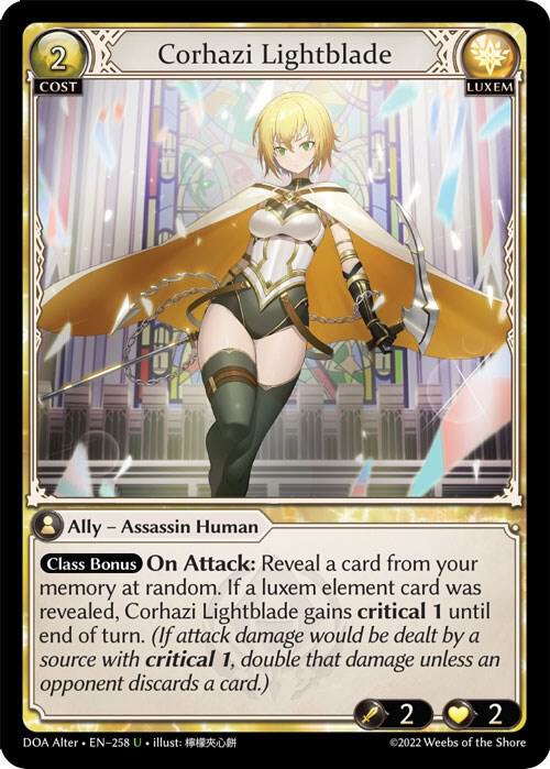 Corhazi Lightblade 258 (Dawn of Ashes Alter Edition) 