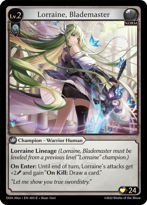 Lorraine, Blademaster 005 (Dawn of Ashes Alter Edition) 