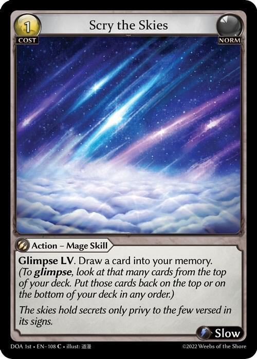 Scry the Skies 108 (Dawn of Ashes 1st Edition) 
