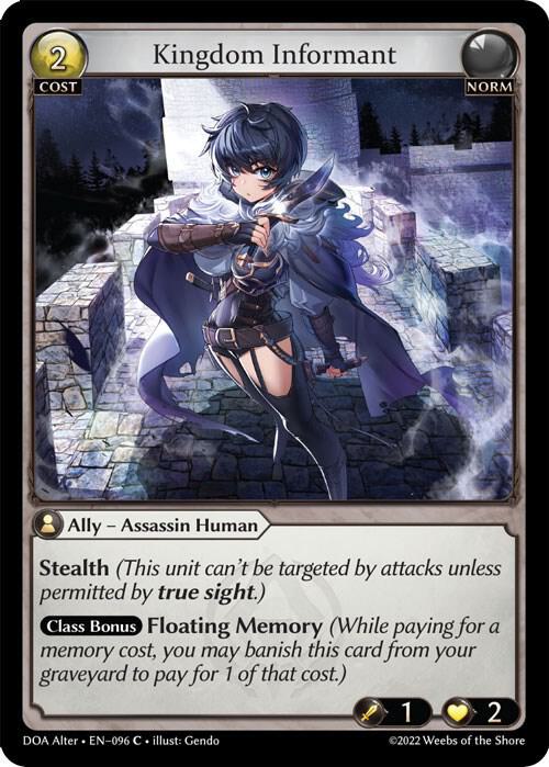 Kingdom Informant 096 (Dawn of Ashes Alter Edition) 