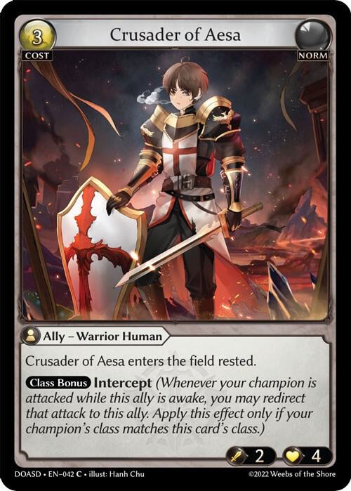 Crusader of Aesa 042 (Dawn of Ashes Starter Decks) 