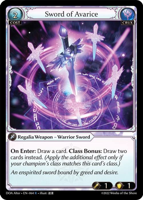 Sword of Avarice 064 (Dawn of Ashes Alter Edition) 
