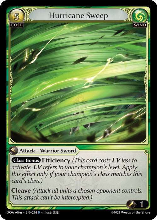 Hurricane Sweep 214 (Dawn of Ashes Alter Edition) 