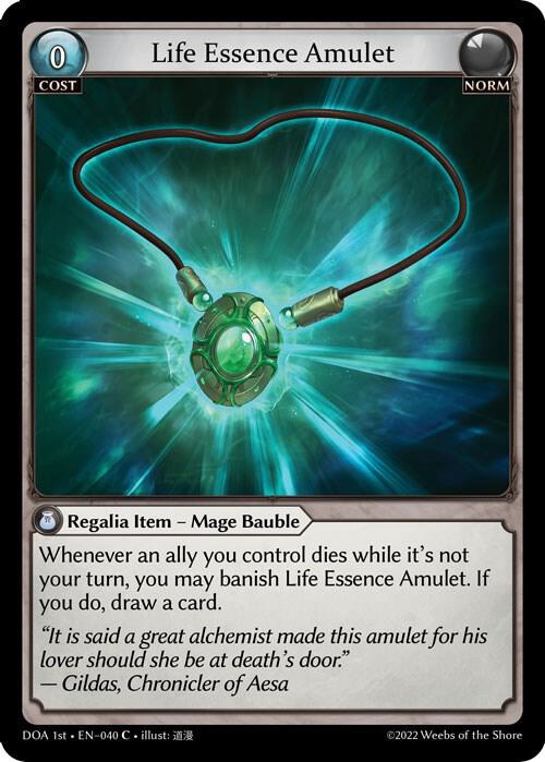Life Essence Amulet 040 (Dawn of Ashes 1st Edition) 