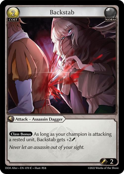 Backstab 070 (Dawn of Ashes Alter Edition) 