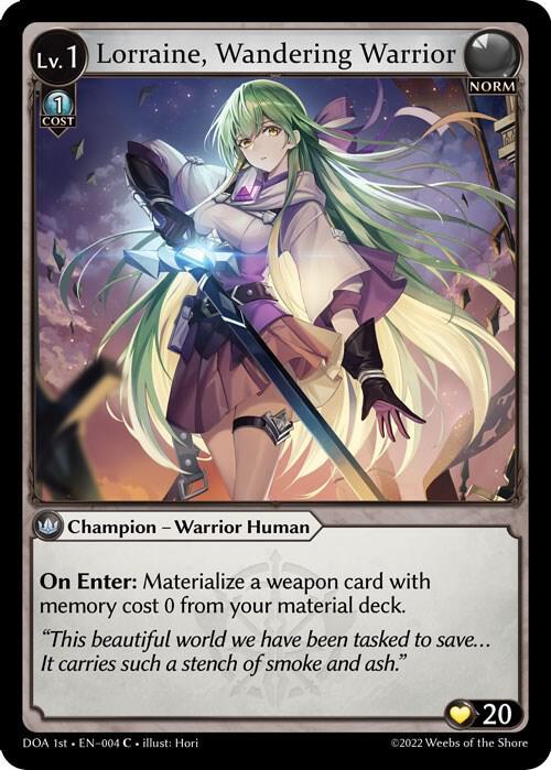 Lorraine, Wandering Warrior 004 (Dawn of Ashes 1st Edition) 