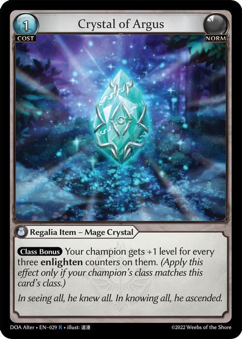 Crystal of Argus 029 (Dawn of Ashes Alter Edition) 
