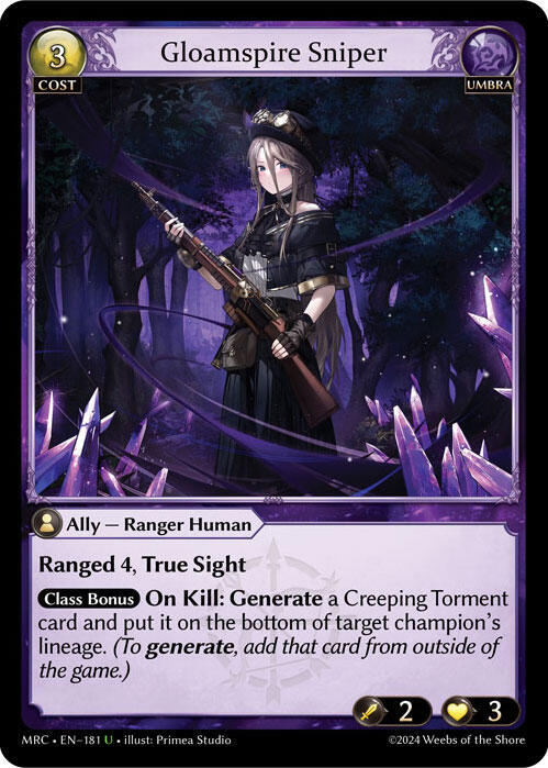 Gloamspire Sniper 181 (Mercurial Heart) 