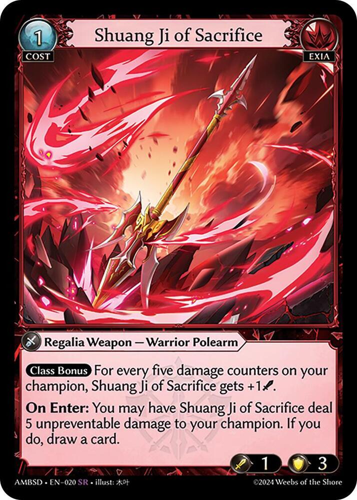 Shuang Ji of Sacrifice 020 (Mortal Ambition Starter Decks) 