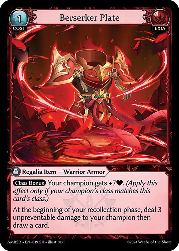 Berserker Plate 019 (Mortal Ambition Starter Decks) 