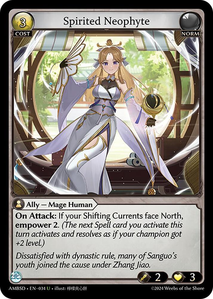 Spirited Neophyte 034 (Mortal Ambition Starter Decks) 