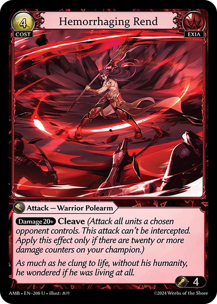 Hemorrhaging Rend 208 (Mortal Ambition) 