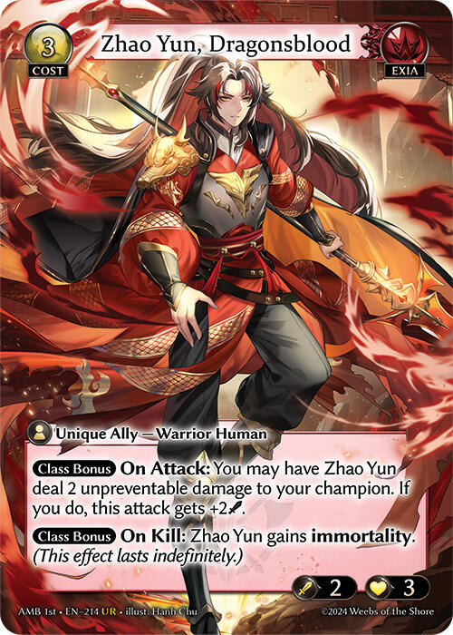 Zhao Yun, Dragonsblood 214 (Mortal Ambition) 