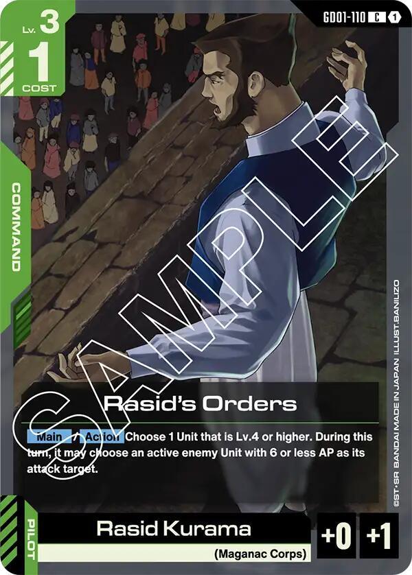 Rasid's Orders GD01-110 (Newtype Rising) 